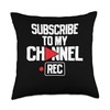 Content Creator Vlogger Vlog Streamer Influencer Throw Pillow