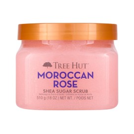TREE HUT, Moroccan Rose Shea Sugar Scrub, Exfoliante Corporal de Azcar Natural con Manteca de Karit y Esencia de Rosa Marroqu, Exfolia e Hidrata la...