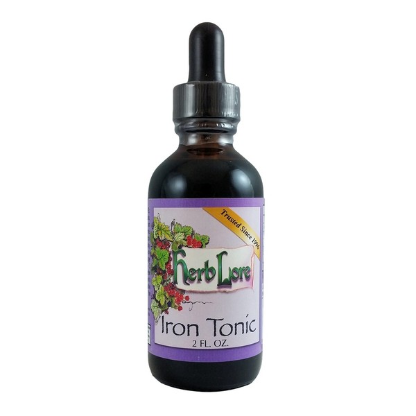 Herb Lore Iron Tonic Tincture - 2 fl oz - Non-Constipating Liquid Iron Supplement for Women & Men - Herbal Iron Drops to Support Healthy Iron Levels