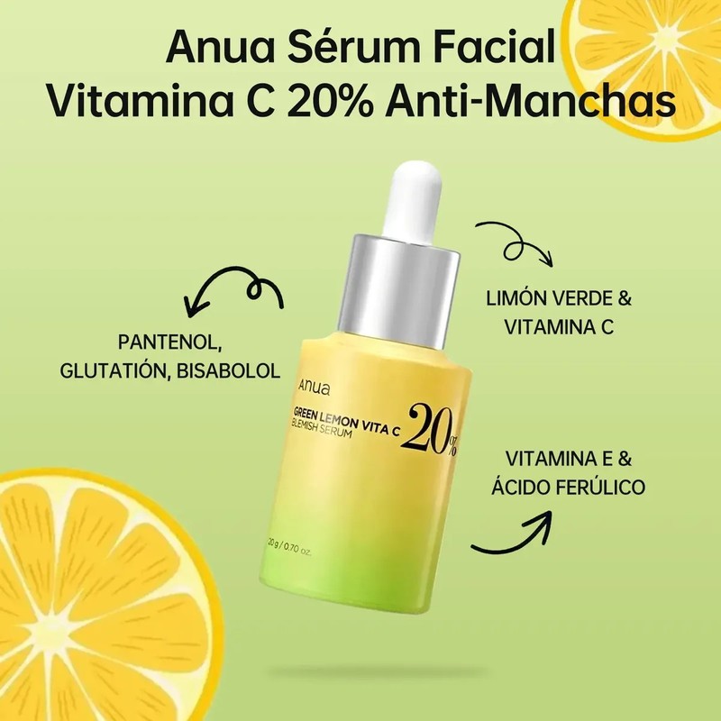 Anua Sérum Vitamina C 20 Limón Verde Antimanchas 20g