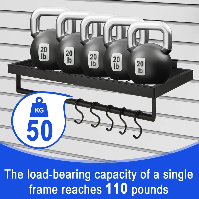 Slatwall Shelves, Garage Wall Shelving, Slatwall Accessories, Heavy Duty Storage