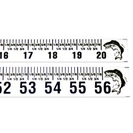Oregon Rule Co. Big Fish Adhesive Backed Rules – 20 Inch Long and 56 Inch Long – Left to Right (Clear)