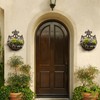 Sungmor 2PC Small Cast Iron Baskets, Heavy-Duty Wall Hanging Hollow