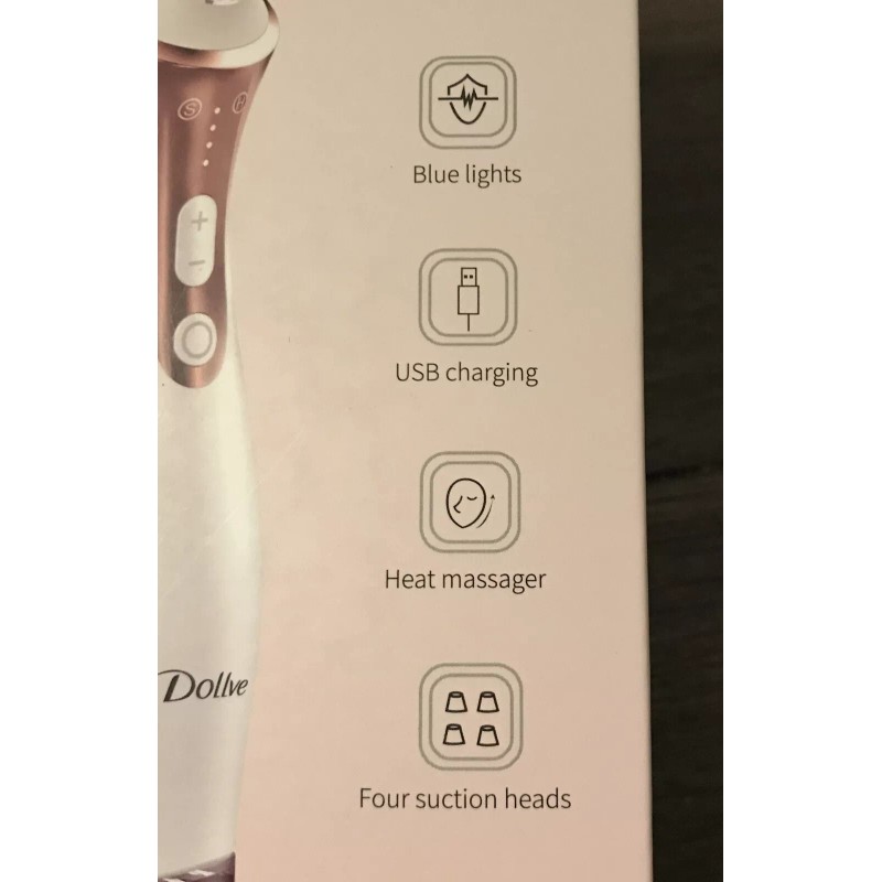 DOLLVE BLACKHEAD REMOVER VACUUM USB CHARGE HEAT MASSAGER