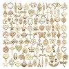WJIAEER 100 Gold DIY Ornaments - Stainless Steel Charm -