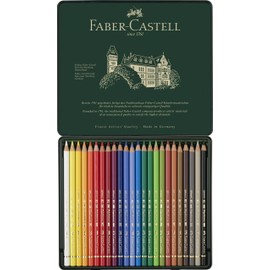 Faber-Castel 24 Piece Polychromous Colored Pencil Set In Metal Tin