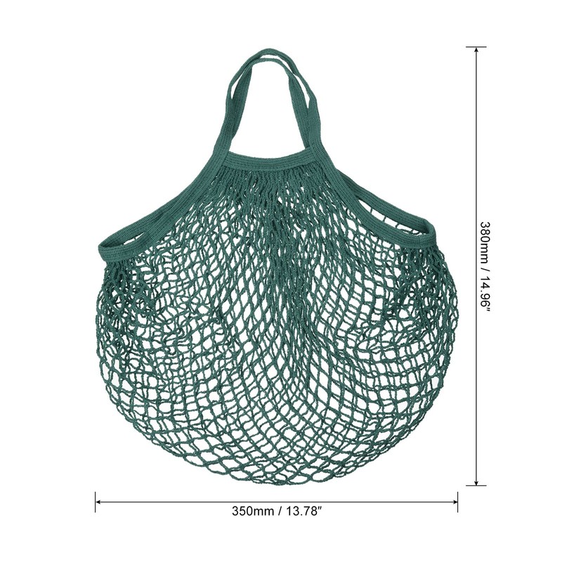 MECCANIXITY Cotton Mesh Bag, 15x13.8" Reusable Washable Mesh Net String