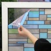 Niviy Privacy Window Covering Brick Stained Glass Window Film Waterproof