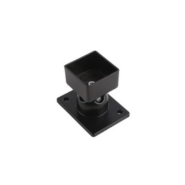 Plum Fittings 1 5/8" x 1 5/8" Adjustable Swivel Ball Bracket Aluminum Fence - Residential Rail Mounts | Black | Pack of 4