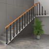 34/36/38/40/42in Side Mount Stair Railing Posts, Indoor Outdoor 270°Adjustable Metal