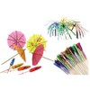24 Pack (12 of Each) Cocktail Umbrella & Sparkle Firework
