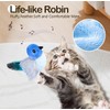 Migipaws Cat Toys,Interactive Lifelike Robin Flying Flapping Bird with Catnip,