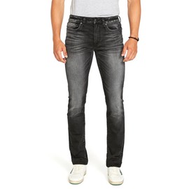 Buffalo David Bitton Men's Slim Ash Jeans, Dark and Sanded Black, 38W x 32L