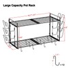 Homics 31 Inch Pot Rack Wall Mounted, 2-Tier Hanging Pots