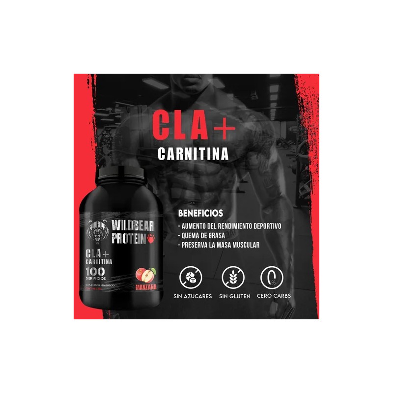 Cla Carnitina Wild Beard 1kg Pre Entreno Sabores 100 Servs