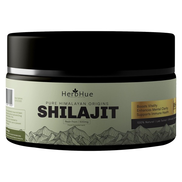 Shilajit Resin, Original Himalayan Shilajit 50g - Elite Standard 100% Pure, Rich in Fulvic & Humic Acid, Minerals, Immune System & Vitality Booster, Vegan