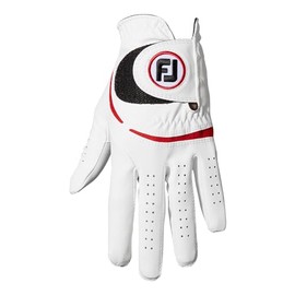 FootJoy FGWF23WR-26 Weathersoff White/Red Gloves, Left Hand Worn (Right-Handed), Men's, 10.2 inches (26 cm), white/red