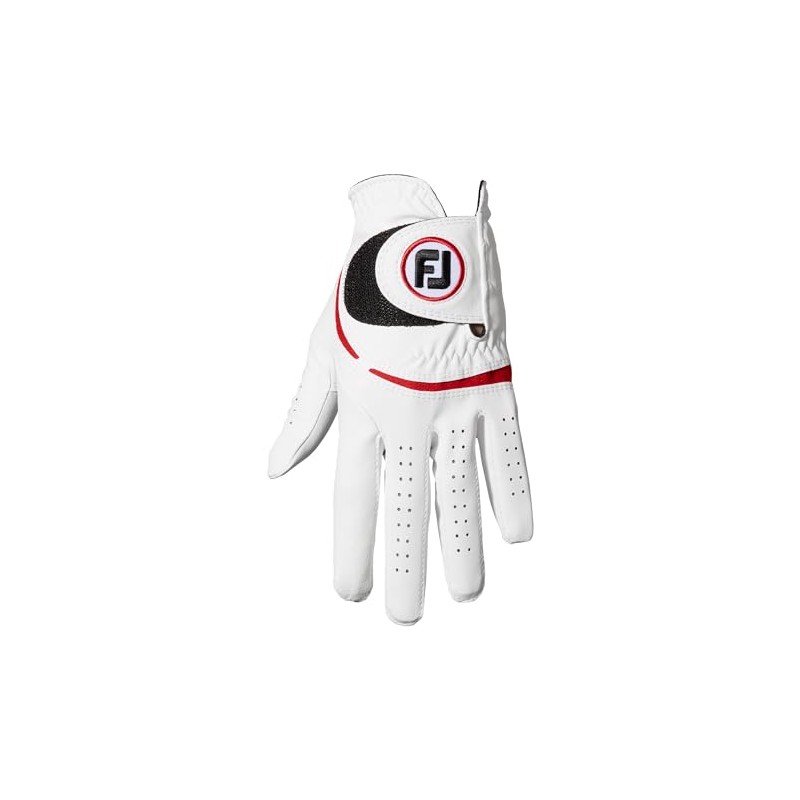 FootJoy FGWF23WR-26 Weathersoff White/Red Gloves, Left Hand Worn (Right-Handed), Men's,