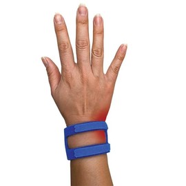 WristWidget® (Blue Adjustable Wrist Brace for TFCC Tears, One Size fits most. For Left and Right Wrists, Support for Weight Bearing Strain, Exercise