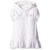 Pink Platinum Girls Swim Cover Up - Full Zip Hooded