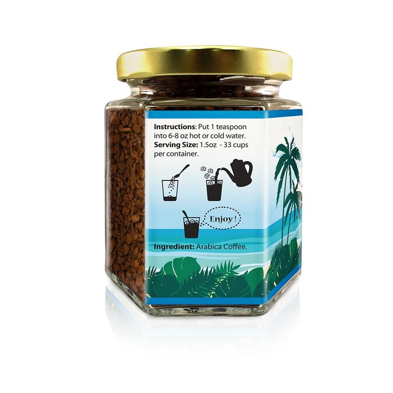 Hawaii Selection/Instant Kona Ice Coffee/ 10% Blend/ 1.5oz (43g)