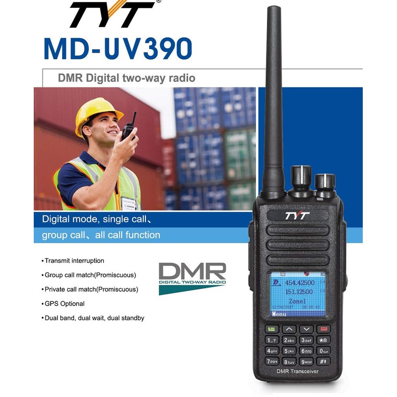 TYT MD-UV390 5W with GPS UHF VHF IP67 Waterproof Walkie