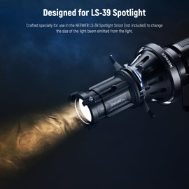 NEEWER Spotlight Mount Iris for NEEWER LS-39 Spotlight Snoot, 5-60mm Aperture Diaphragm Adjustable Mount Control Optical Diaphragm Lens Accessory, High Temp Resistant Manganese Steel, CSS2