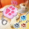 OSALADI Cute Cat Claw Keychain Flashlight LED Cartoon Keyring with