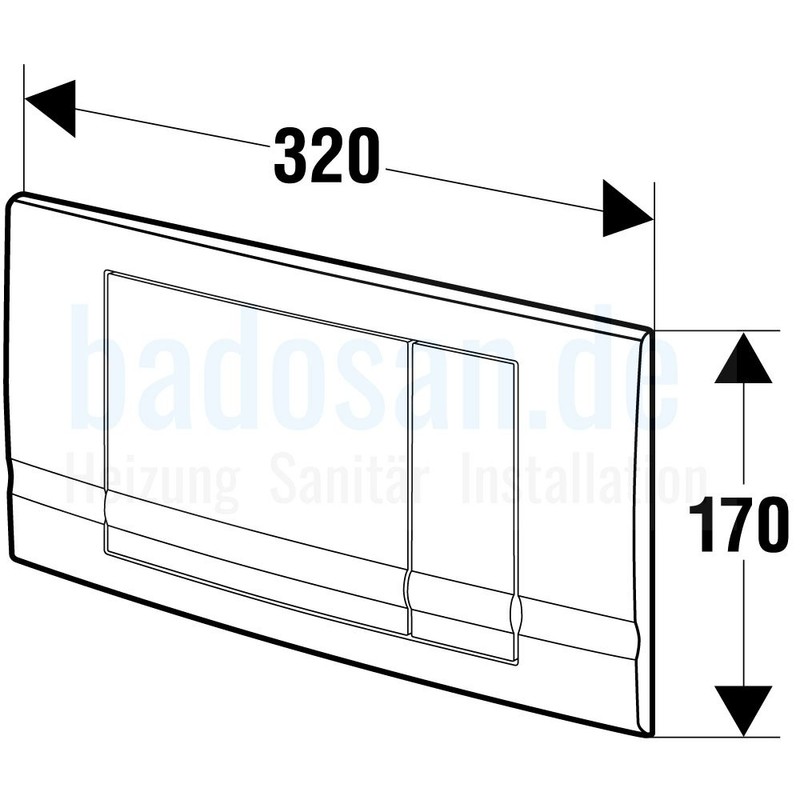 SCHWAB Riva Duo 227179 Push Plate with 2 Flushes White