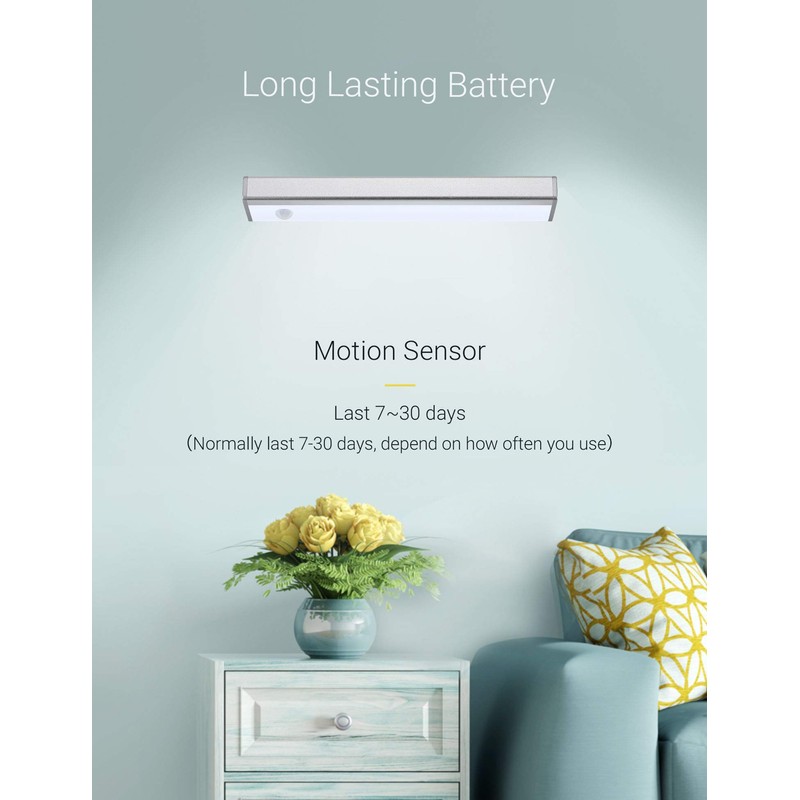 Joyzy 2 Pack Wireless Under Cabinet Lights Closet Lights Motion