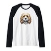 Geometric Art Cockapoo Cockerpoo Raglan Baseball Tee