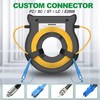 KOMSHINE OTDR Launch Cable Box Patch Cord Fiber Ring Single