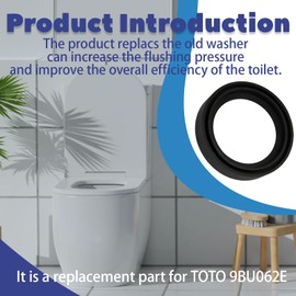 Nvguoes Toilet Tank Gasket, Compatible with TOTO 9BU062E, for Toto Aquia dual flush Valve toilet