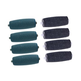 Minkissy 8pcs Sand Grinding Pedicure Machine Replacement Rollers for Electronic Foot File Dead Skin Remover Accessory Black Rough Cracked Feet