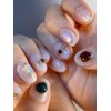[Janef] Luxurious brooch nails like gemstones - Emerald on both