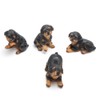 4Pcs/Set Mini Cute Puppy Dog Statue Sculpture Ornaments Resin Craftwork