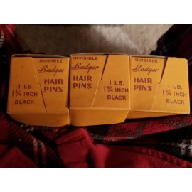Scolding Locks Products 3 Boxes Of Vintage Scolding Locks Invisible Badger Extra Quality Hair Pins