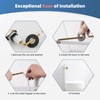 iFealClear Polished Gold Metal Universal Toilet Handle Replacement Kit, Front