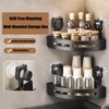 JORMEY Corner Shower Rack - Three-Piece No-Drill Corner Shelf Set,