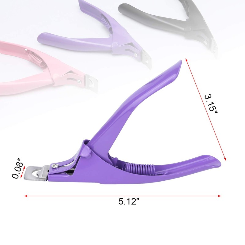 MWOOT Pack of 3 False Nail Clippers Acrylic Nail Clippers