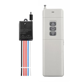 GLOBELEC - Interruptor remoto de marcha atrás, actuador lineal con distancia de 3000 pies, interruptor de control remoto inalámbrico, relé DC 5V/12V/24V 20A para cortinas eléctricas, bomba de agua,