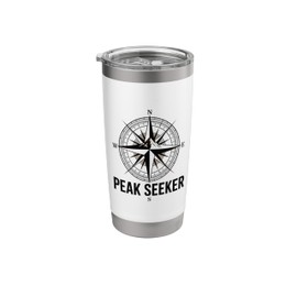Peak Seeker Compass Mountain Design for Hikers Stainless Steel Insulated Tumbler