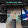Ultra Small Bluetooth Wireless Mouse, Dual Mode (BT+2.4G) Noiseless Rechargeable