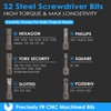 GreaTalent 31in1 S2 Steel Screwdriver Bit Set with 1/4" Magnetic