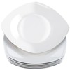 PUREZON Porcelain Square Dinner Plates Set of 6, 10.5 inch