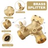 Boersite 3/4 Inch Brass 2-Way Garden Hose Splitter – Y-Shaped