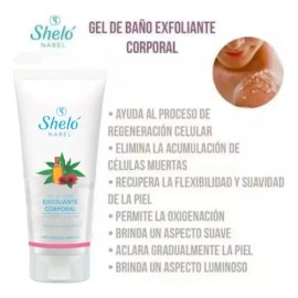 Shelo Nabel Gel de Baño Exfoliante Corporal  Exfoliating Body Wash with Castor Oil, 250 ml                                                            