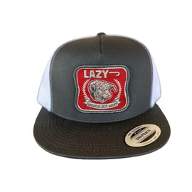 Lazy J Ranch Wear Grey & White 4" America's Best Cap LazyJ Baseball Cap Baseball Hat