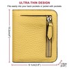 GADIEMKENSD Small Wallet Top Grain Leather RFID Blocking Mini Bifold