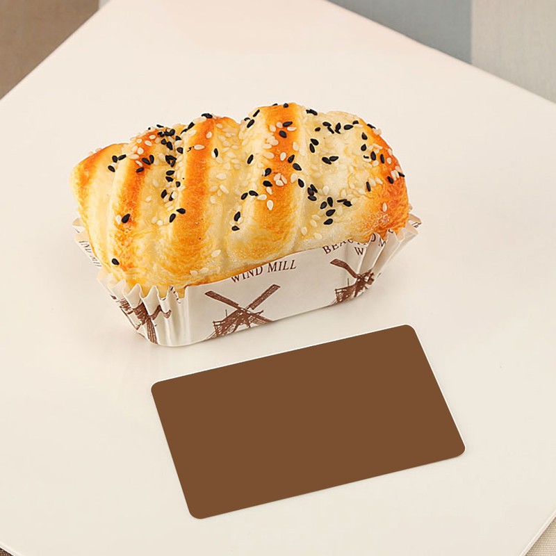 6pcs Artificial Bread Simulation Bread Model PU Long Sesame Bread